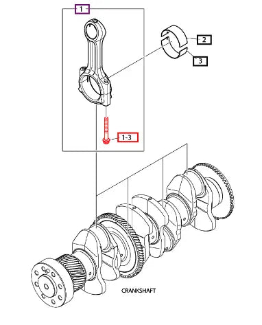 Mahindra Tractor Bolt, Connecting Rod 120112-00183A Mahindra Direct Parts