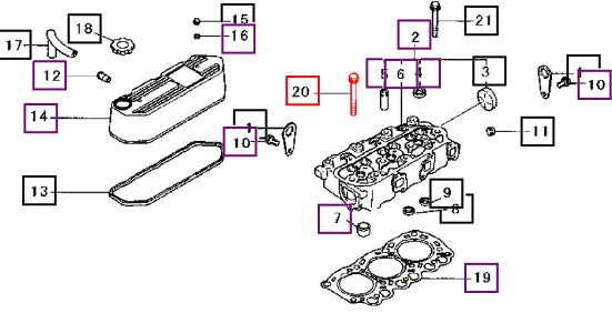 Mahindra Tractor Bolt, Cyl.head MM43212501 Mahindra Direct Parts