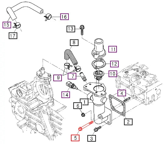 Mahindra Tractor Bolt, Flange 0175450870 Mahindra Direct Parts