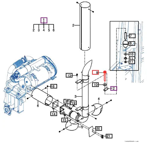 Mahindra Tractor Bolt, Hex C/r V2053606080 Mahindra Direct Parts