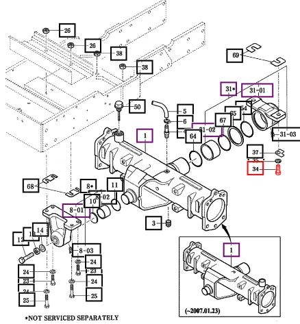 Mahindra Tractor Bolt, Hex M16x60 V2004616060 Mahindra Direct Parts