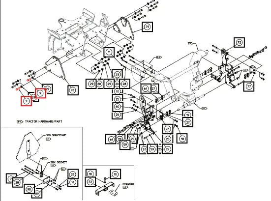 Mahindra Tractor Bolt, Hex Sae 8 Nc 1/2 X 2-1/4 AME007050 Mahindra Direct Parts
