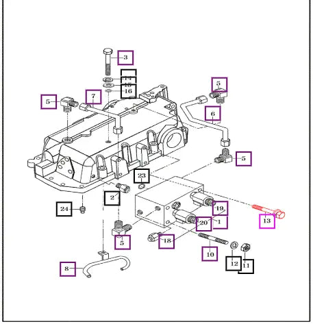 Mahindra Tractor Bolt, Hex/s M8x100 V2173608100 Mahindra Direct Parts