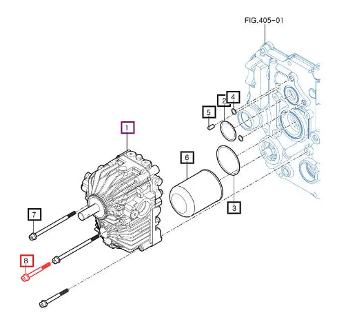 Mahindra Tractor Bolt, Hex-socket V2205408075 Mahindra Direct Parts