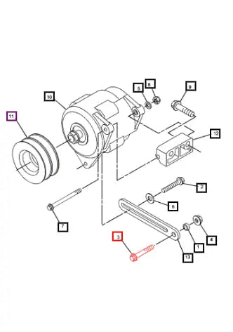 Mahindra Tractor Bolt, M10x1.5x70mm 6I-0454 Mahindra Direct Parts