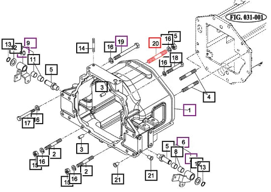 Mahindra Tractor Bolt, Stud 14722010040 Mahindra Direct Parts