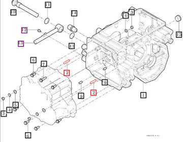 Mahindra Tractor Bolt, Stud/2 M10x30 V2514410030 Mahindra Direct Parts
