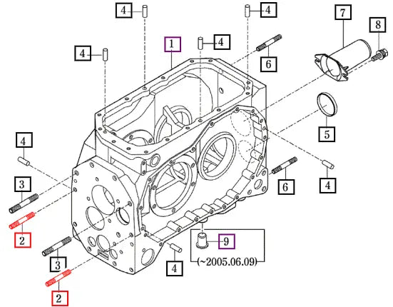 Mahindra Tractor Bolt, Stud/2 M14x50 V2513414050 Mahindra Direct Parts