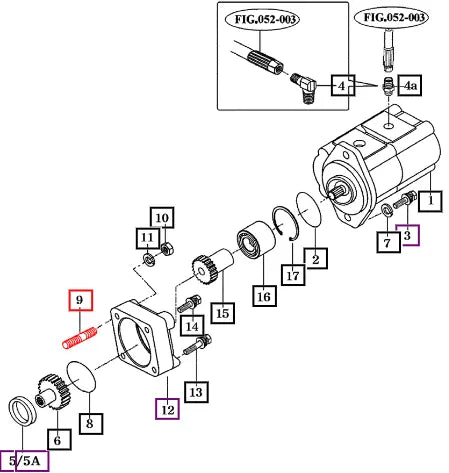 Mahindra Tractor Bolt, Stud/2 V2512608025 Mahindra Direct Parts