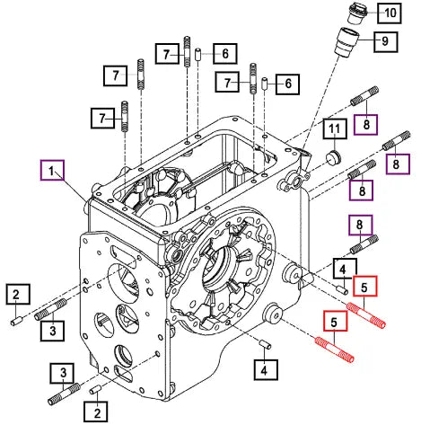 Mahindra Tractor Bolt, Stud/2 V2513412050 Mahindra Direct Parts