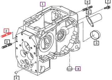 Mahindra Tractor Bolt, Stud/2 V2513414035 Mahindra Direct Parts