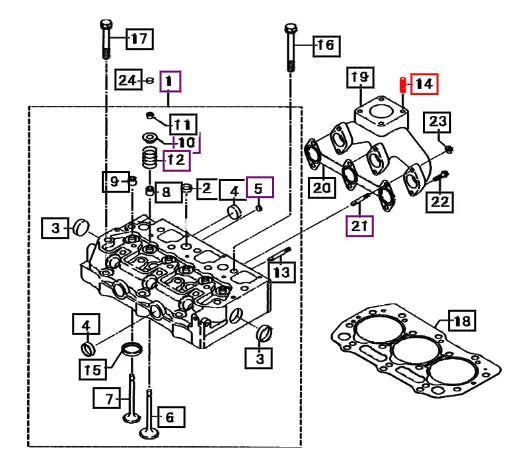 Mahindra Tractor Bolt, Stud 31S9405450 Mahindra Direct Parts