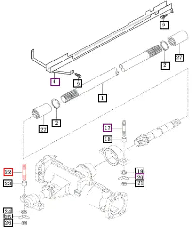 Mahindra Tractor Bolt, Stud S2043241870 Mahindra Direct Parts