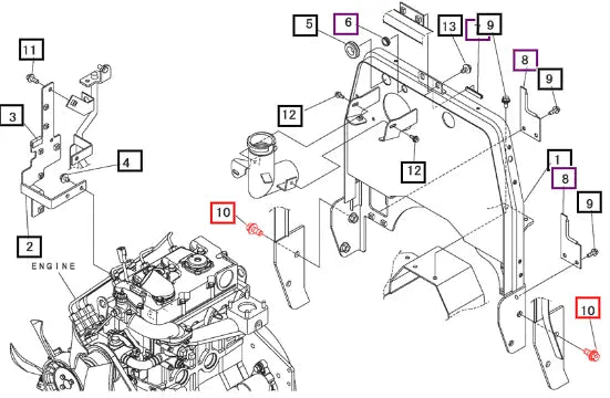 Mahindra Tractor Bolt, W/washer H1540112030 Mahindra Direct Parts