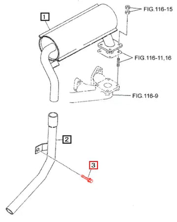 Mahindra Tractor Bolt, W/washer H1840108020 Mahindra Direct Parts