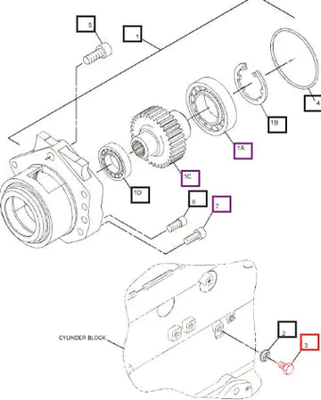 Mahindra Tractor Bolt, (m10x1.5x14-mm) 6I-0646 Mahindra Direct Parts