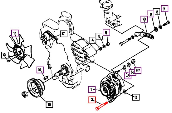 Mahindra Tractor Bolt(for E630664011) F/2810/3510) 117350801 Mahindra Direct Parts