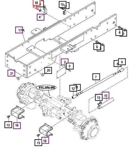 Mahindra Tractor Bolt(for Front Axle Bracket)(s) V2024612040 Mahindra Direct Parts