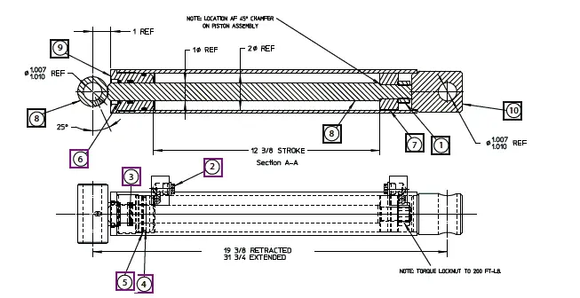 Mahindra Tractor Boom Cylinder Seal Kit AME903580 Mahindra Direct Parts