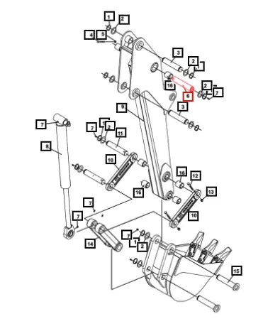 Mahindra Tractor Boom Pivot Pin 1.38'' X 7.38'' ATI105371 Mahindra Direct Parts