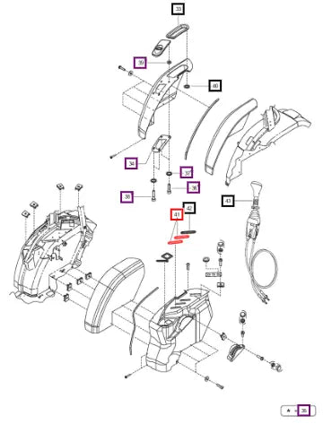 Mahindra Tractor Boot Auxiliary Lever E007518120D1 Mahindra Direct Parts