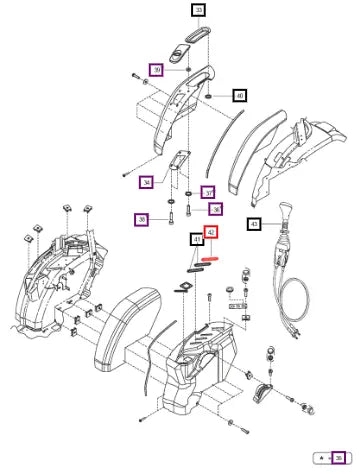 Mahindra Tractor Boot Auxiliary Lever - Optional E007518121D1 Mahindra Direct Parts