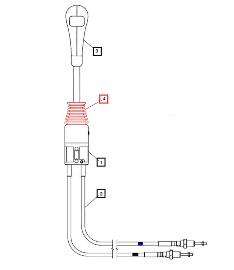 Mahindra Tractor Boot - Loader Joystick KMW14083116 Mahindra Direct Parts