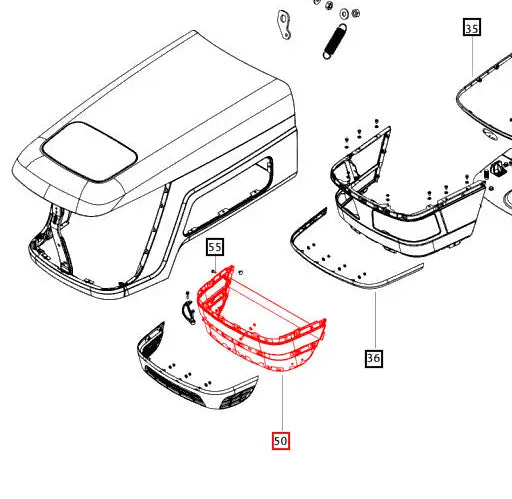 Mahindra Tractor Bottom Grill 007501500C92 Mahindra Direct Parts