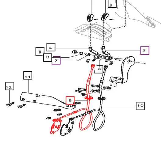 Mahindra Tractor Bowden Cable DC Lever E007604741D91 Mahindra Direct Parts