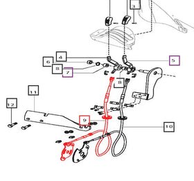 Mahindra Tractor Bowden Cable DC Lever E007604741D91 Mahindra Direct Parts