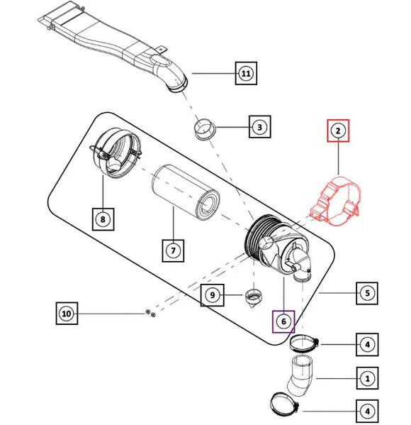 Mahindra Tractor Bracket - Air Cleaner 008021893N91 Mahindra Direct Parts