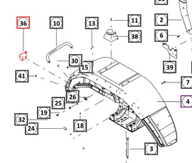 Mahindra Tractor Bracket - Fender Floor Connecting 007655544U91 Mahindra Direct Parts