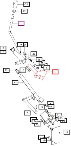 Mahindra Tractor Bracket For Pto Lever 007603272B11 Mahindra Direct Parts