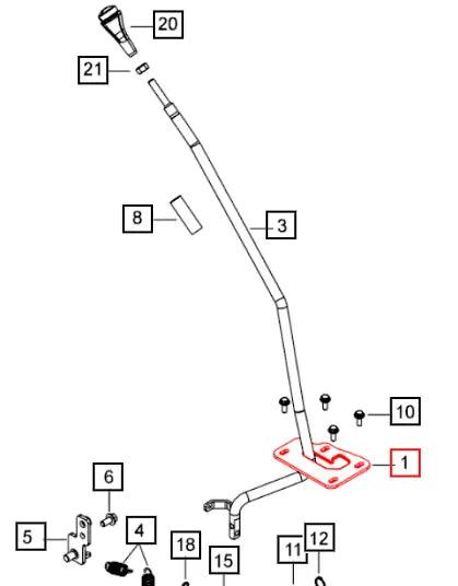 Mahindra Tractor Bracket Guide - PTO Lever 008020181V11 Mahindra Direct Parts