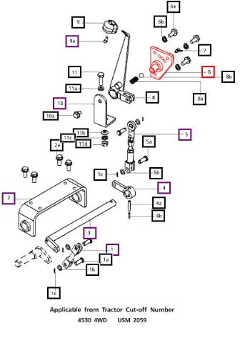 Mahindra Tractor Bracket Hi-low Lever Sideshift 006503249C1 Mahindra Direct Parts