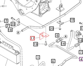 Mahindra Tractor Bracket - Hydraulic Line Clamp 16062132AG0 Mahindra Direct Parts
