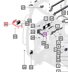 Mahindra Tractor Bracket - Rear Light Right Hand RH 6000 008900705U11 Mahindra Direct Parts