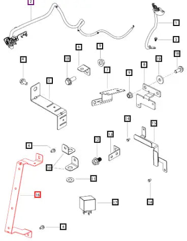 Mahindra Tractor Bracket Scuttle Wiring Harness 007704693U1 Mahindra Direct Parts
