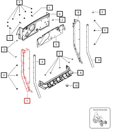 Mahindra Tractor Bracket Side Sealing Radiator Rh 007641352V91 Mahindra Direct Parts