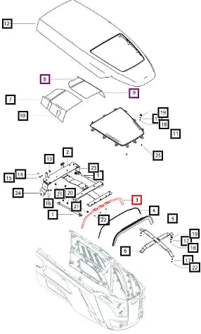 Mahindra Tractor Bracket Top Sealing 007642201D91 Mahindra Direct Parts