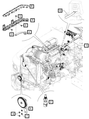 Mahindra Tractor Bracket Wiring Harness Engine Cover 007704982V1 Mahindra Direct Parts