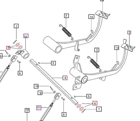 Mahindra Tractor Brake Pedal Shaft Washer 000010800P03 Mahindra Direct Parts