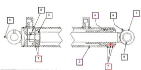 Mahindra Tractor Bucket Cylinder Seal Kit KMW05902018 Mahindra Direct Parts