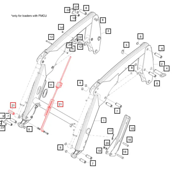 Mahindra Tractor Bucket Level Indicator Kit 60085426ALO Mahindra