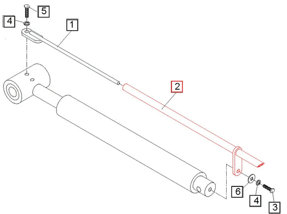 Mahindra Tractor Bucket Level Indicator Tube KMW14033044 Mahindra Direct Parts