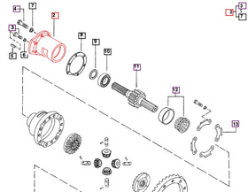 Mahindra Tractor Bull Pinion Shaft Bearing Cage With Oil Seal LH 003071401R5 Mahindra Direct Parts