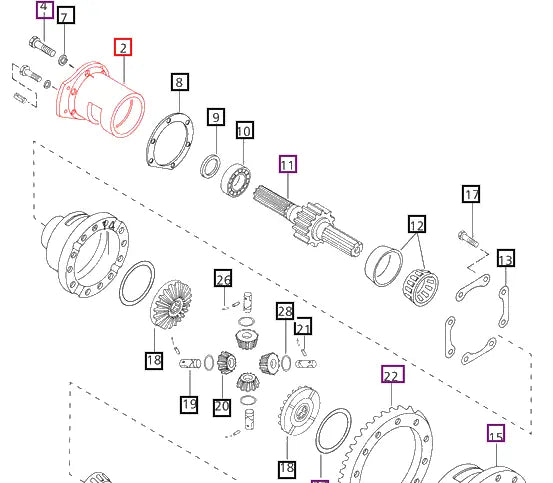 Mahindra Tractor Bull Pinion Shaft Shaft Bearing Cage With Oil Seal LH 006500293R2 Mahindra Direct Parts