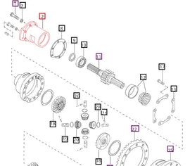 Mahindra Tractor Bull Pinion Shaft Shaft Bearing Cage With Oil Seal LH 006500293R2 Mahindra Direct Parts