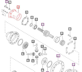 Mahindra Tractor Bull Pinion Shaft Shaft Bearing Cage With Oil Seal LH 006500293R2 Mahindra Direct Parts