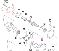 Mahindra Tractor Bull Pinion Shaft Shaft Bearing Cage With Oil Seal LH 006500293R2